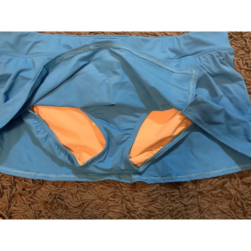 NWT Lands' End Bathing Suit Swim Skort Bottom Size 18 Blue